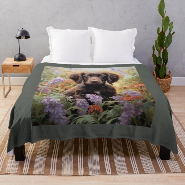 Item preview, Boykin Spaniel Puppy in a flower garden designed and sold by Samuelsboro.