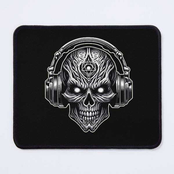 Item preview, Goth Dark Art Creepy Occult Horror Demon Headphones designed and sold by Dressed For Duty.