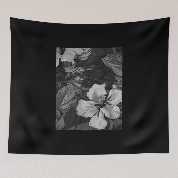 Item preview, black flowers designed and sold by rosaura-ortiz11.