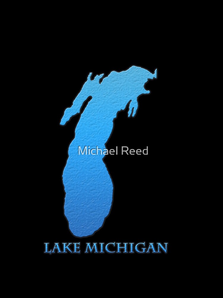 "Lake Michigan Great Lakes Outline with Label" A-Line Dress by gorff ...