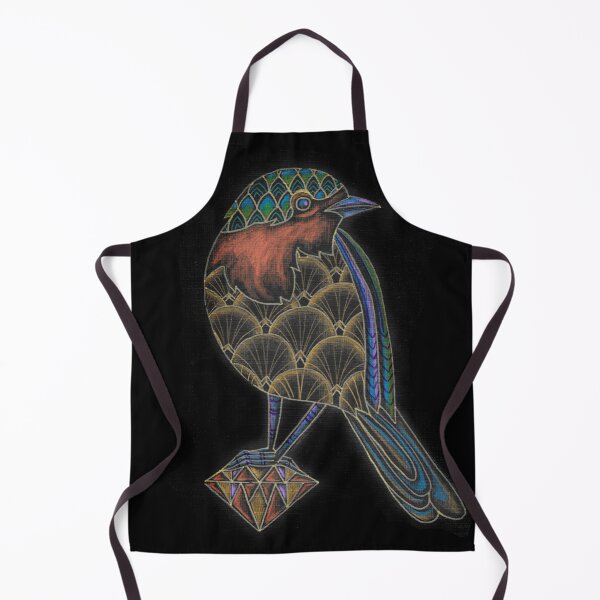 Item preview, Art Deco Robin - Prismacolor Pencil Drawing On Black Paper designed and sold by Allise Noble.