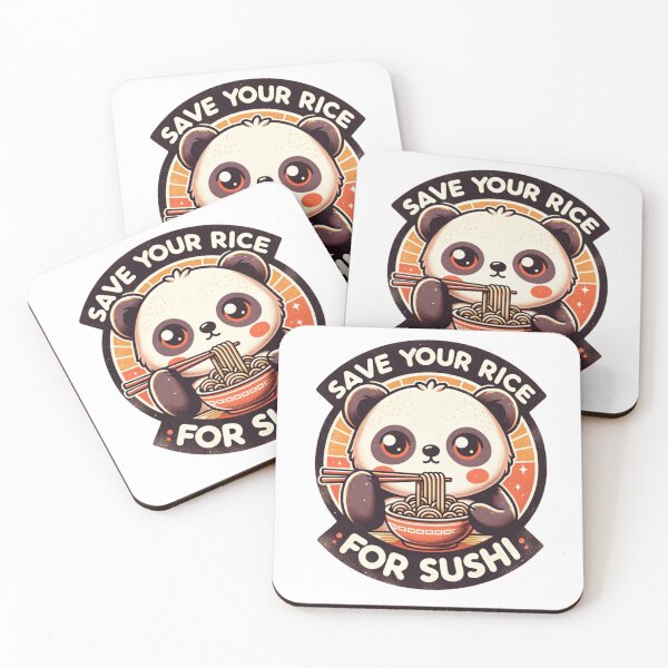 Item preview, Panda Bear Save Your Rice For Sushi designed and sold by StephanieBrock.
