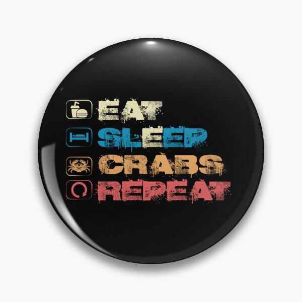 Item preview, Eat Sleep Crabs Repeat designed and sold by SpoopyDanceKid.