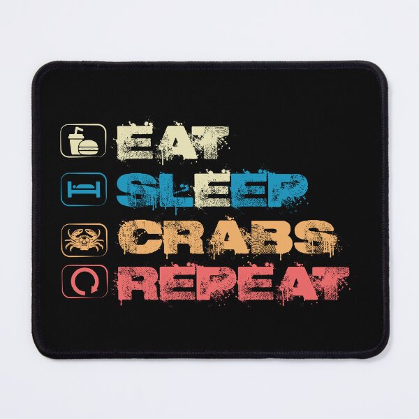 Item preview, Eat Sleep Crabs Repeat designed and sold by SpoopyDanceKid.