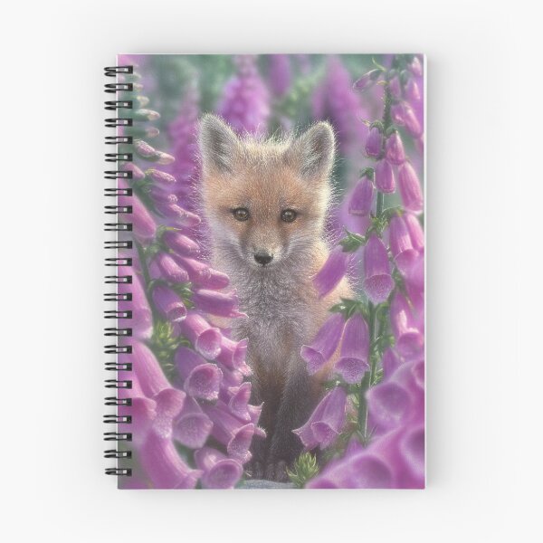 Item preview, Red Fox Pup "Foxgloves" designed and sold by Collin Bogle.
