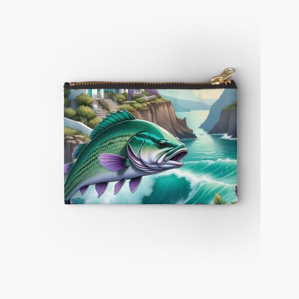 Item preview, Two Toned Colored Fish Jumps Out of Ripping Waves designed and sold by Melantari Vizuns.