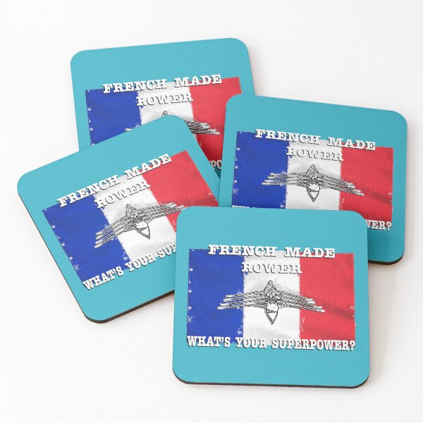 Item preview, French Rowers Rowing with Superpowers on French Flag designed and sold by Michael van der Hoorn.