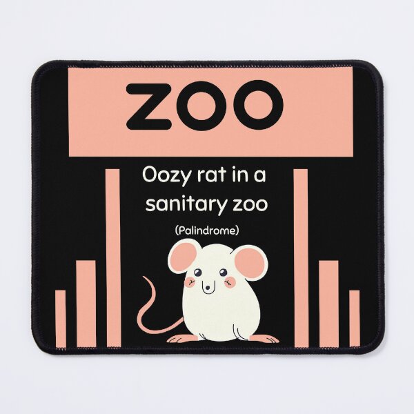 Item preview, Oozy Rat in a Sanitary Zoo: Palindrome designed and sold by Artmugic.