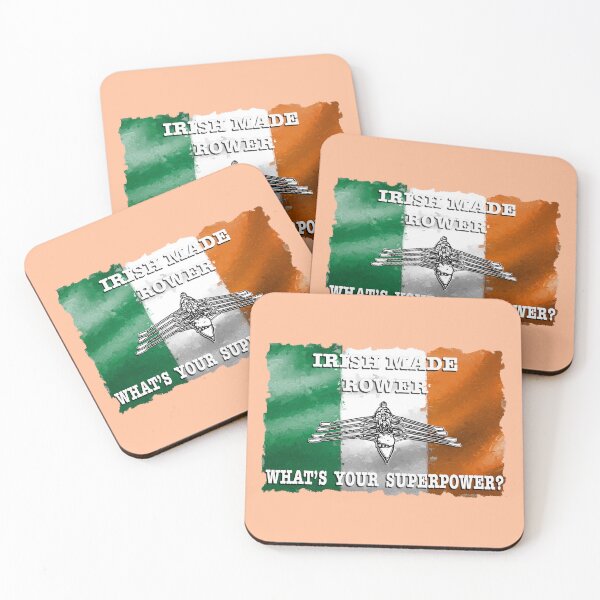 Item preview, Irish Rowers Rowing with Superpowers on Irish Flag designed and sold by Michael van der Hoorn.