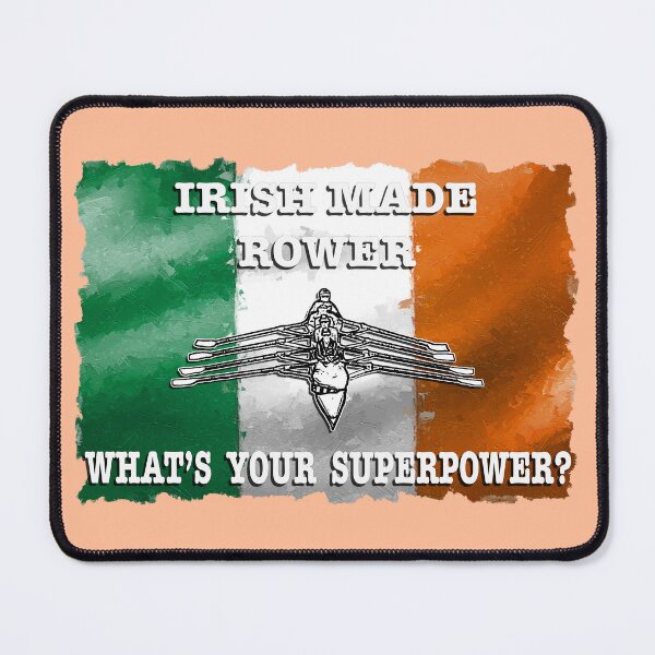 Item preview, Irish Rowers Rowing with Superpowers on Irish Flag designed and sold by Michael van der Hoorn.