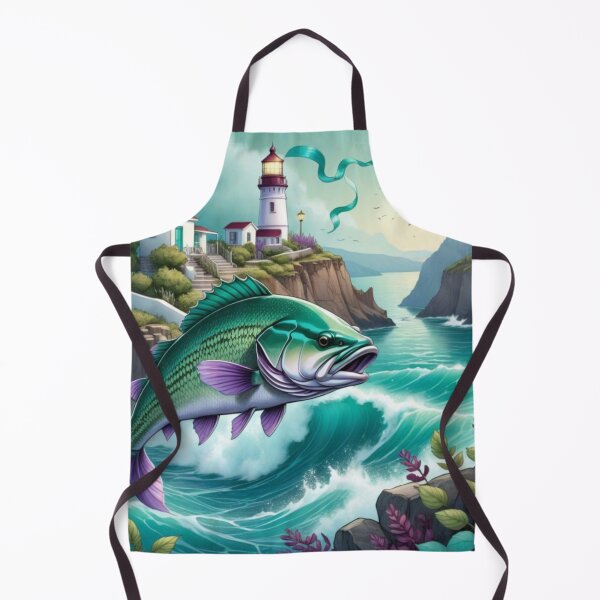 Item preview, Two Toned Colored Fish Jumps Out of Ripping Waves designed and sold by Melantari Vizuns.