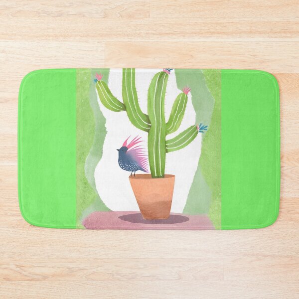 Item preview, Blooming cactus and bird designed and sold by seahorse crossing.