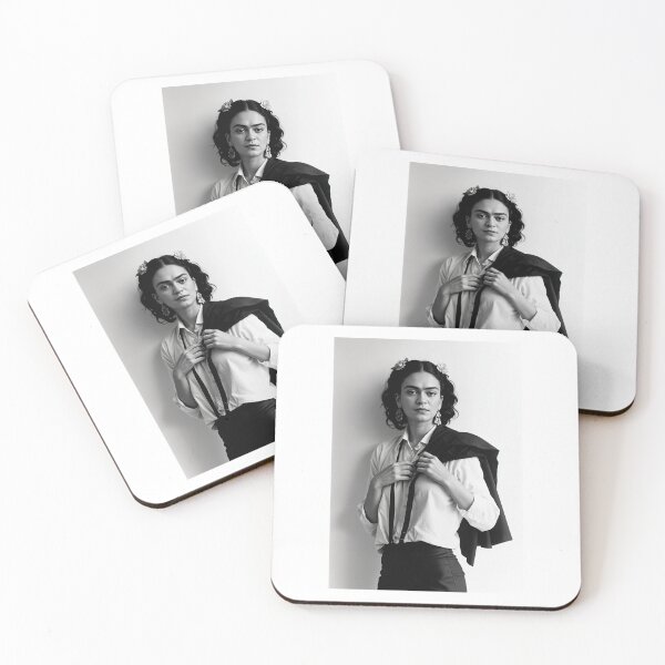 Item preview, Frida Kahlo Wearing White Shirt designed and sold by TeeARTHY.