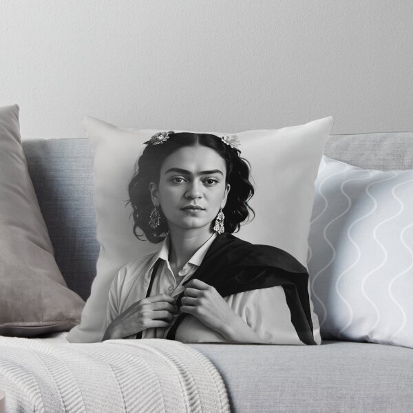 Item preview, Frida Kahlo Wearing White Shirt designed and sold by TeeARTHY.