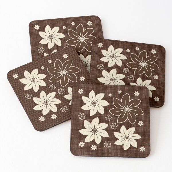 Item preview, Brown floral design designed and sold by Gaspar Avila.