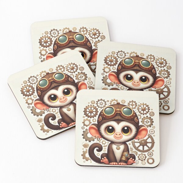 Item preview, Steampunk Uakari Monkey Adventure designed and sold by Sillytoe.