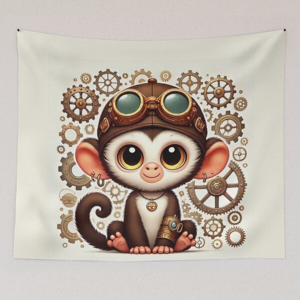 Item preview, Steampunk Uakari Monkey Adventure designed and sold by Sillytoe.