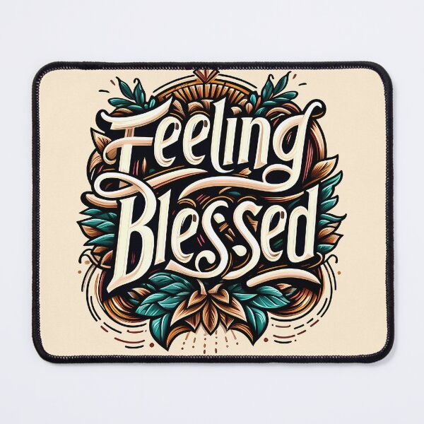 Item preview, Feeling blessed, typography designed and sold by maxmaj.