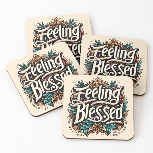 Item preview, Feeling blessed, typography designed and sold by maxmaj.