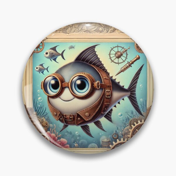 Item preview, Steampunk Wahoo Fish Adventurer designed and sold by Sillytoe.