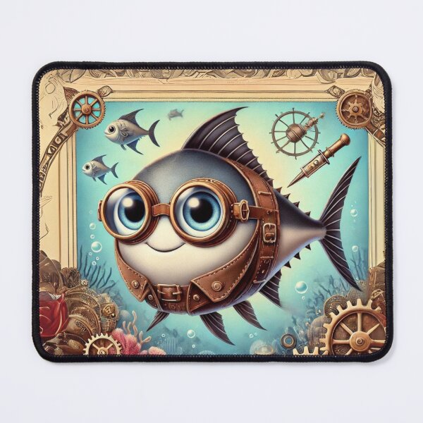 Item preview, Steampunk Wahoo Fish Adventurer designed and sold by Sillytoe.