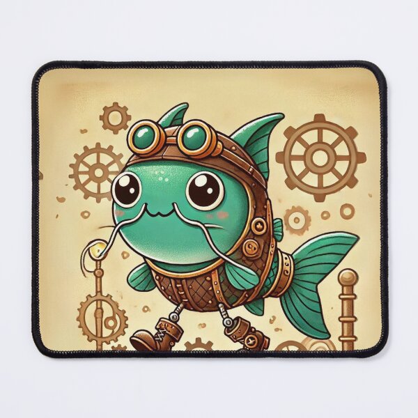 Item preview, Steampunk Walking Catfish Adventurer designed and sold by Sillytoe.