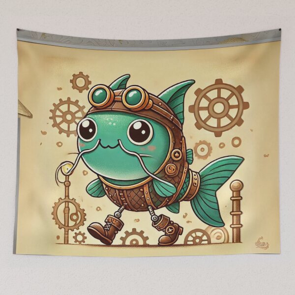 Item preview, Steampunk Walking Catfish Adventurer designed and sold by Sillytoe.