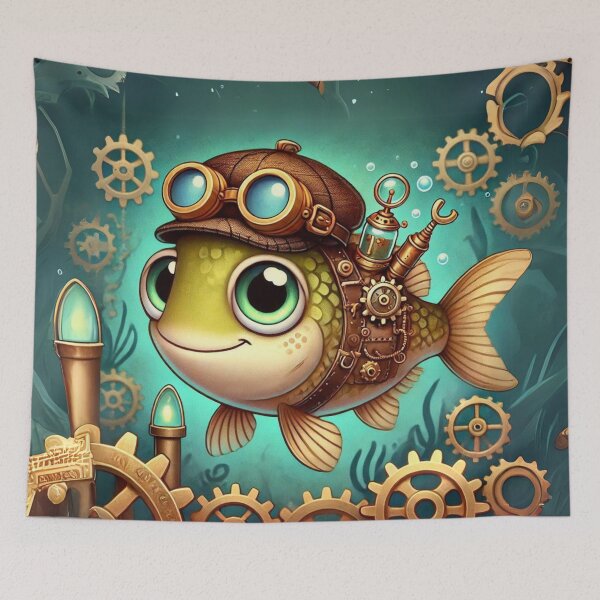 Item preview, Steampunk Walleye Fish Adventurer designed and sold by Sillytoe.