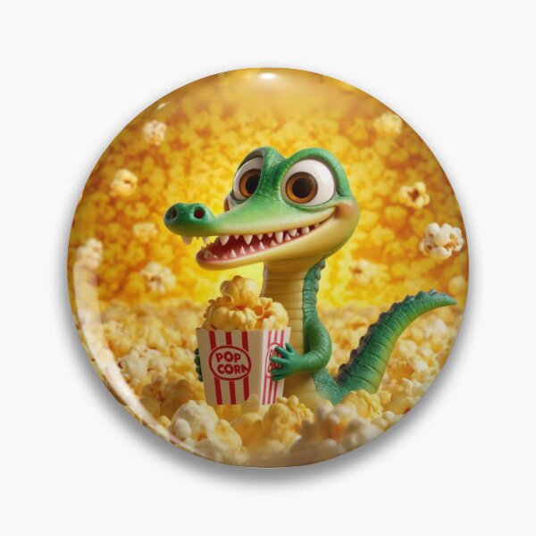 Item preview, Happy Alligator Gar with Popcorn designed and sold by Sillytoe.
