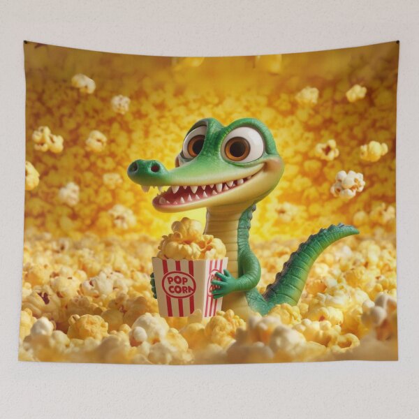 Item preview, Happy Alligator Gar with Popcorn designed and sold by Sillytoe.