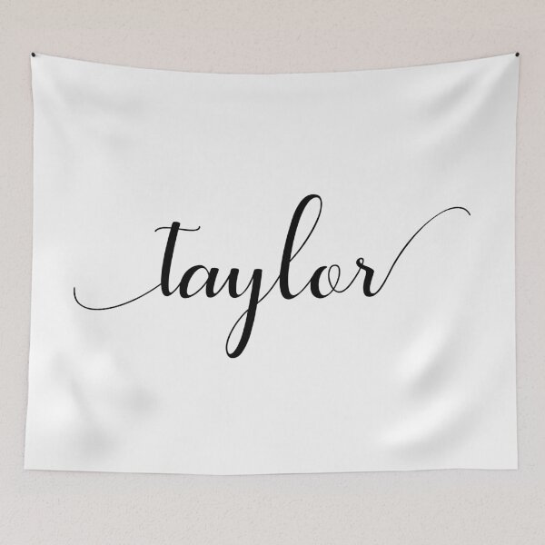 Item preview, Taylor - Custom name on delicate black cursive font designed and sold by To the Lua.