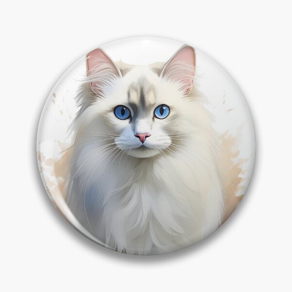 Item preview, Sweet Ragdoll Cat Watercolor Illustration designed and sold by heartlocked.