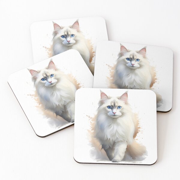 Item preview, Sweet Ragdoll Cat Watercolor Illustration designed and sold by heartlocked.