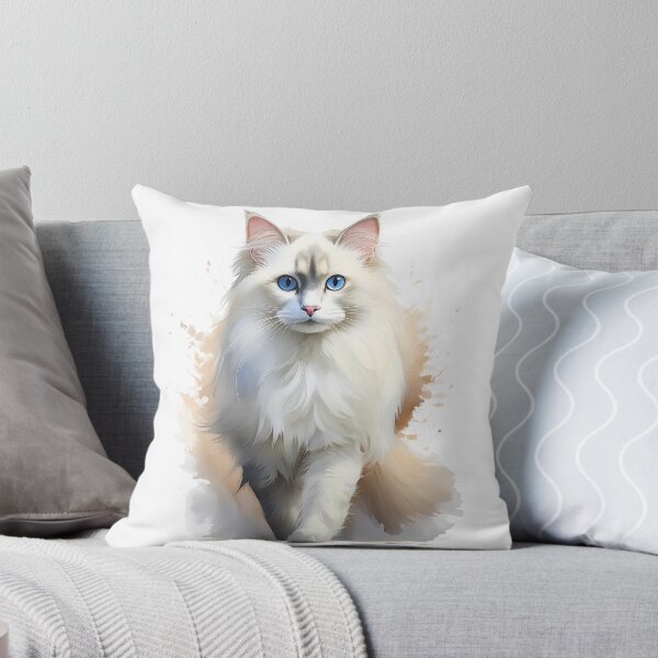 Item preview, Sweet Ragdoll Cat Watercolor Illustration designed and sold by heartlocked.