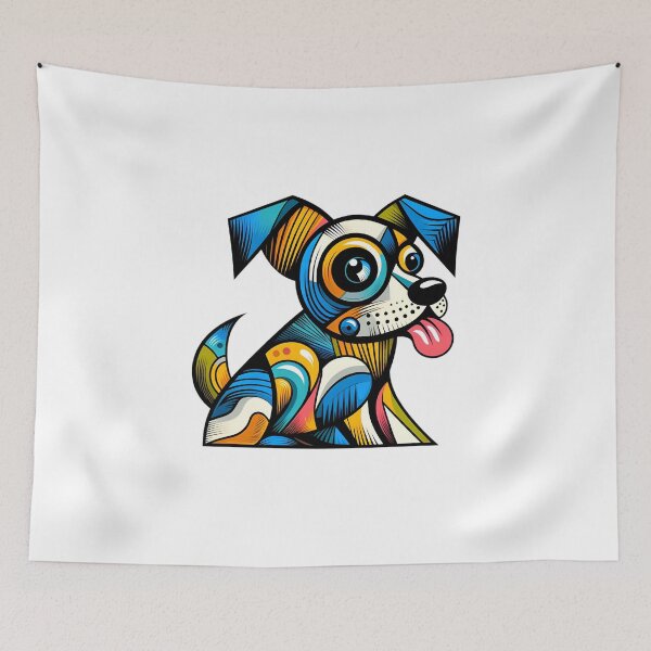 Item preview, Vibrant Abstract Dog Art Print designed and sold by Andy-Many-Ideas.