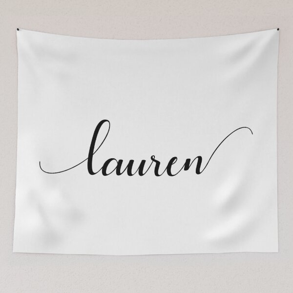 Item preview, Lauren - Custom name on delicate black cursive font designed and sold by To the Lua.
