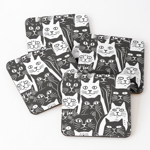 Item preview, Black and White Cats designed and sold by Nightfable.
