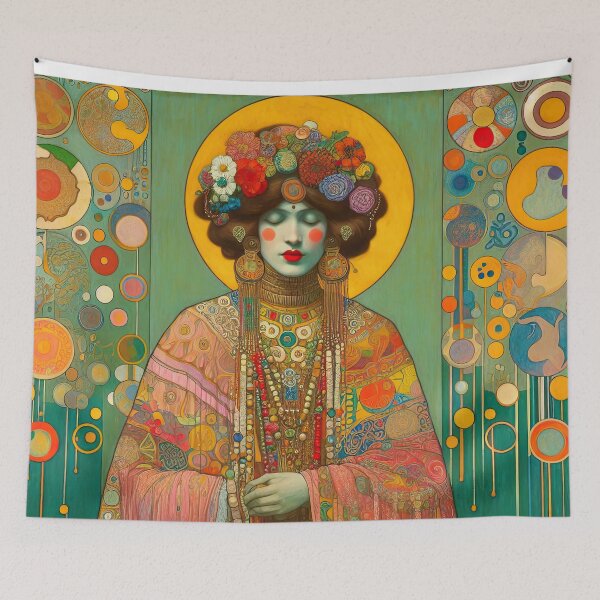 Item preview, Portrait of a Woman - Klimt 12 designed and sold by Kallak-AI-Art.