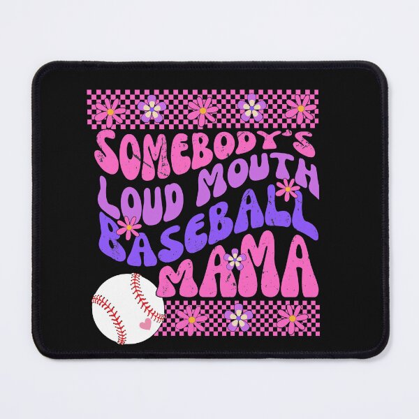 Item preview, Distressed Retro Somebody's Loud Mouth Baseball Mama designed and sold by AlienOccupation.