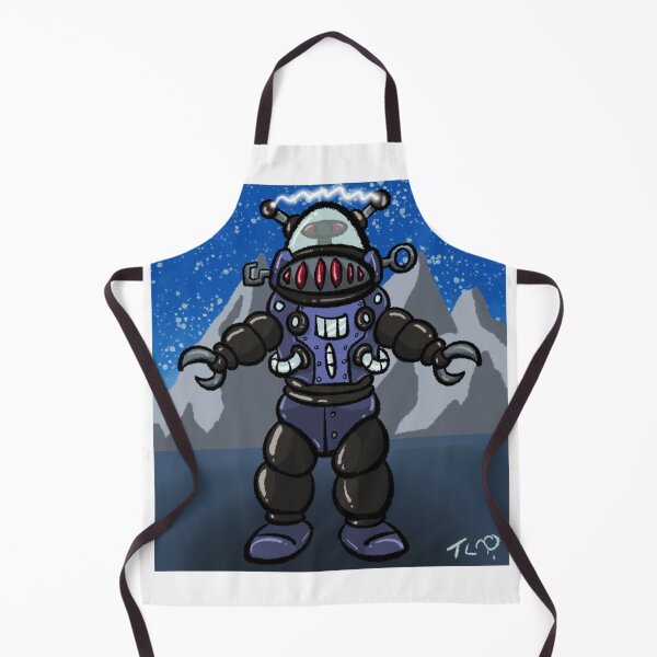 Item preview, Retro Robot on Ice Planet designed and sold by BowlerHatBazzar.