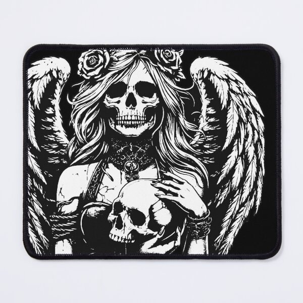 Item preview, Dark Art Skull Angel Face with Wings Horror Grunge Vintage designed and sold by MORSPECTIVE.