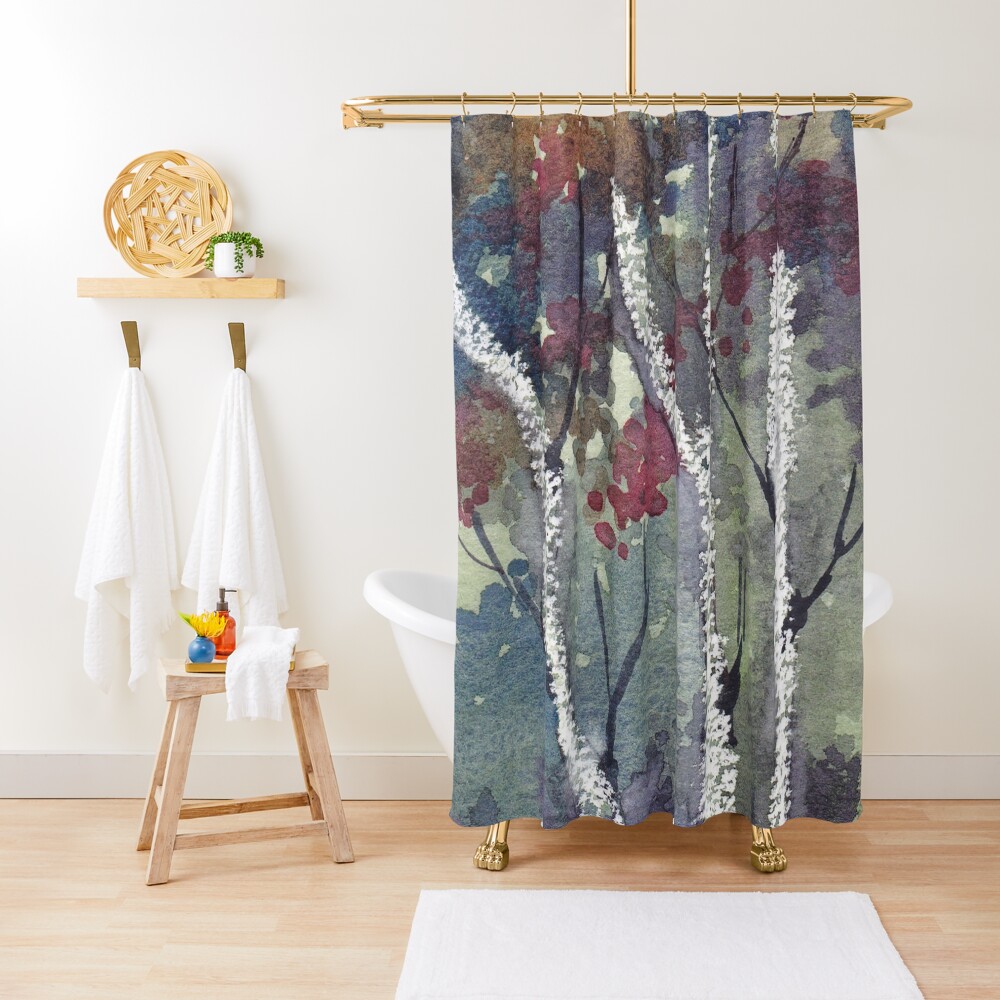 The Dark Forest Shower Curtain