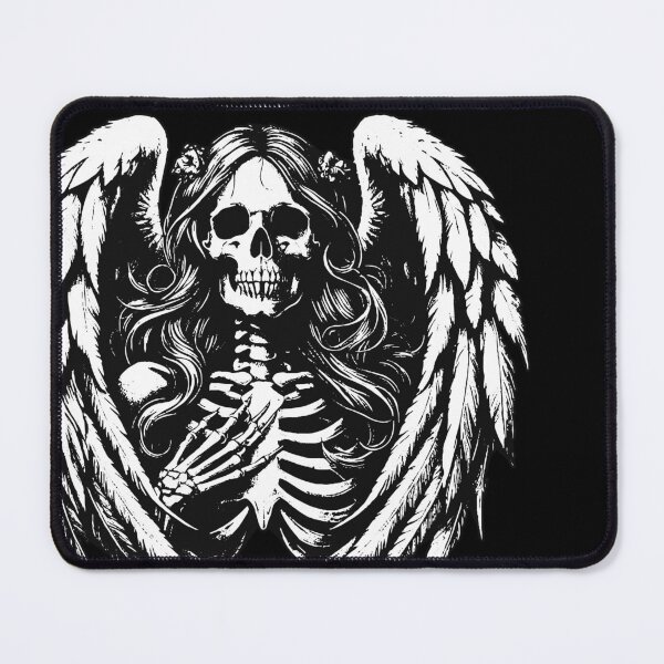 Item preview, Dark Art Skull Angel Face with Wings Horror Grunge Vintage designed and sold by MORSPECTIVE.