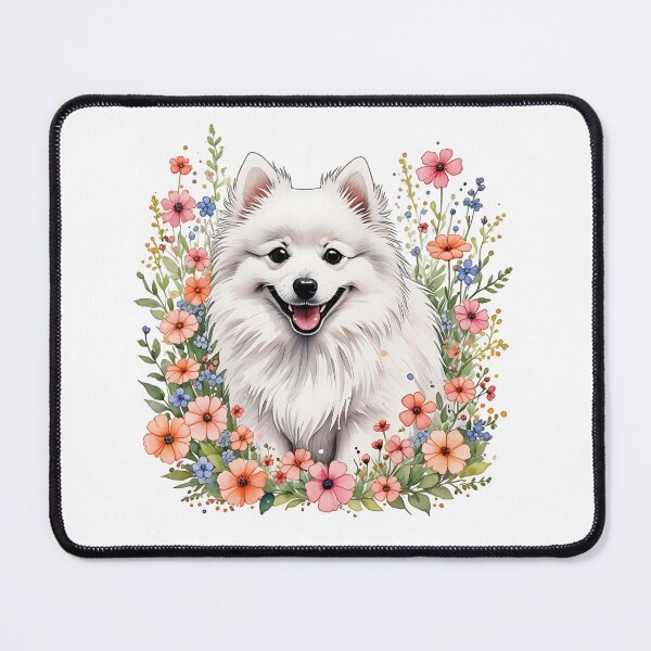 Item preview, Japanese Spitz And Flowers designed and sold by TheAnimalZ00.