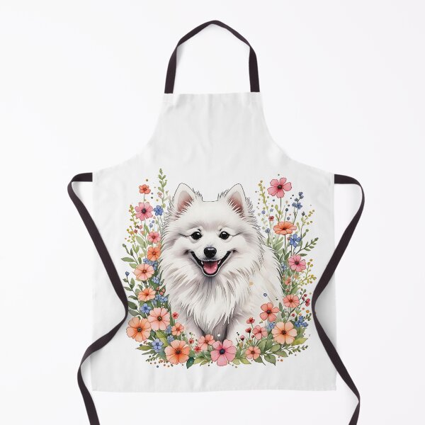 Item preview, Japanese Spitz And Flowers designed and sold by TheAnimalZ00.