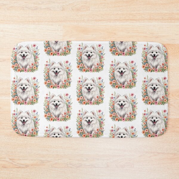 Item preview, Japanese Spitz And Flowers designed and sold by TheAnimalZ00.