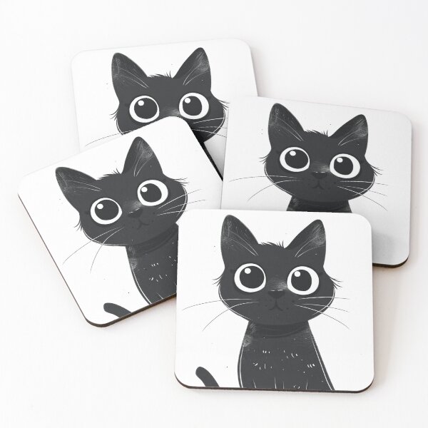 Item preview, black cat designed and sold by hanandgil.