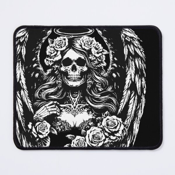 Item preview, Dark Art Skull Angel Face with Wings Horror Grunge Vintage designed and sold by MORSPECTIVE.