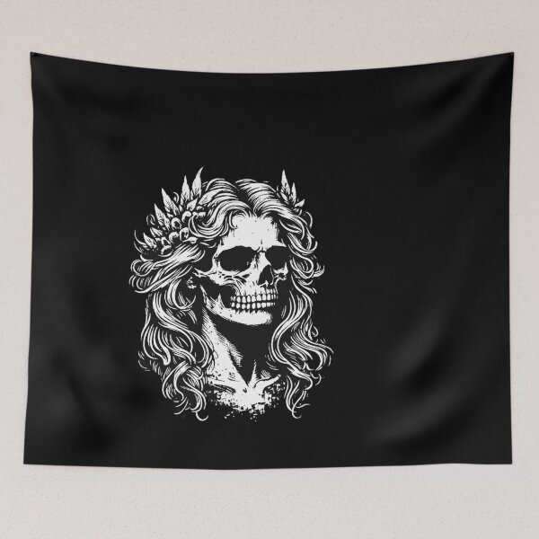 Item preview, Dark Art Skull Angel Face with Wings Horror Grunge Vintage designed and sold by MORSPECTIVE.