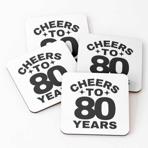 Item preview, Cheers to 80 Years - Happy 80th Birthday Celebration designed and sold by highflycrafts.